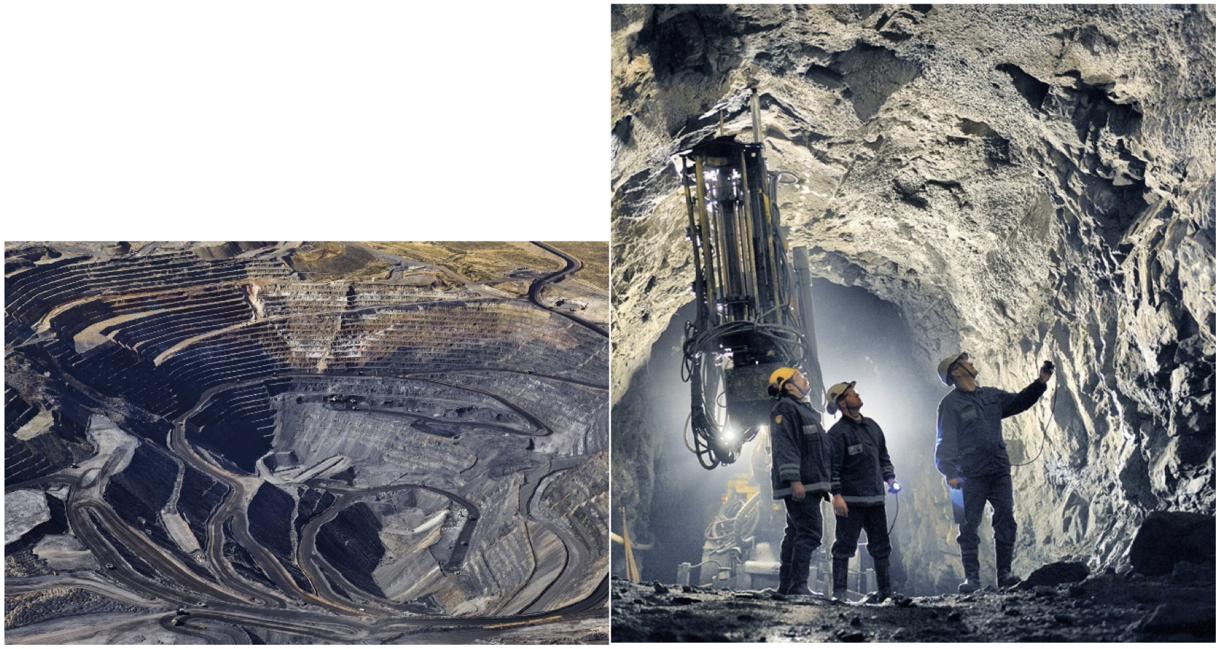 This photo shows the typical sulfide nickel mining operation.