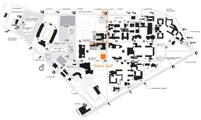 Baker Institute Campus Map