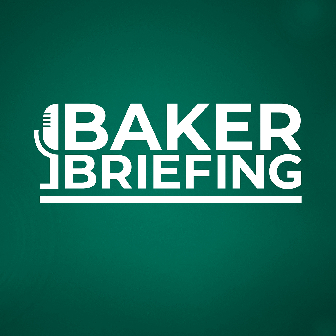 Logo for the Baker Briefing Podcast (Square)