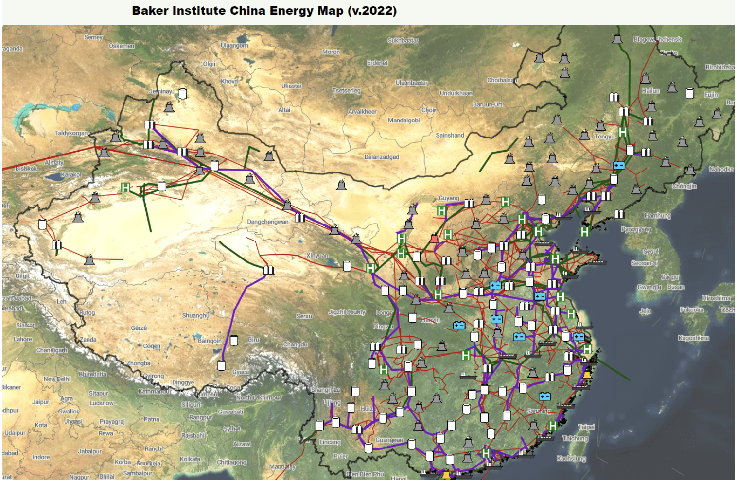 Baker Institute China Energy Map