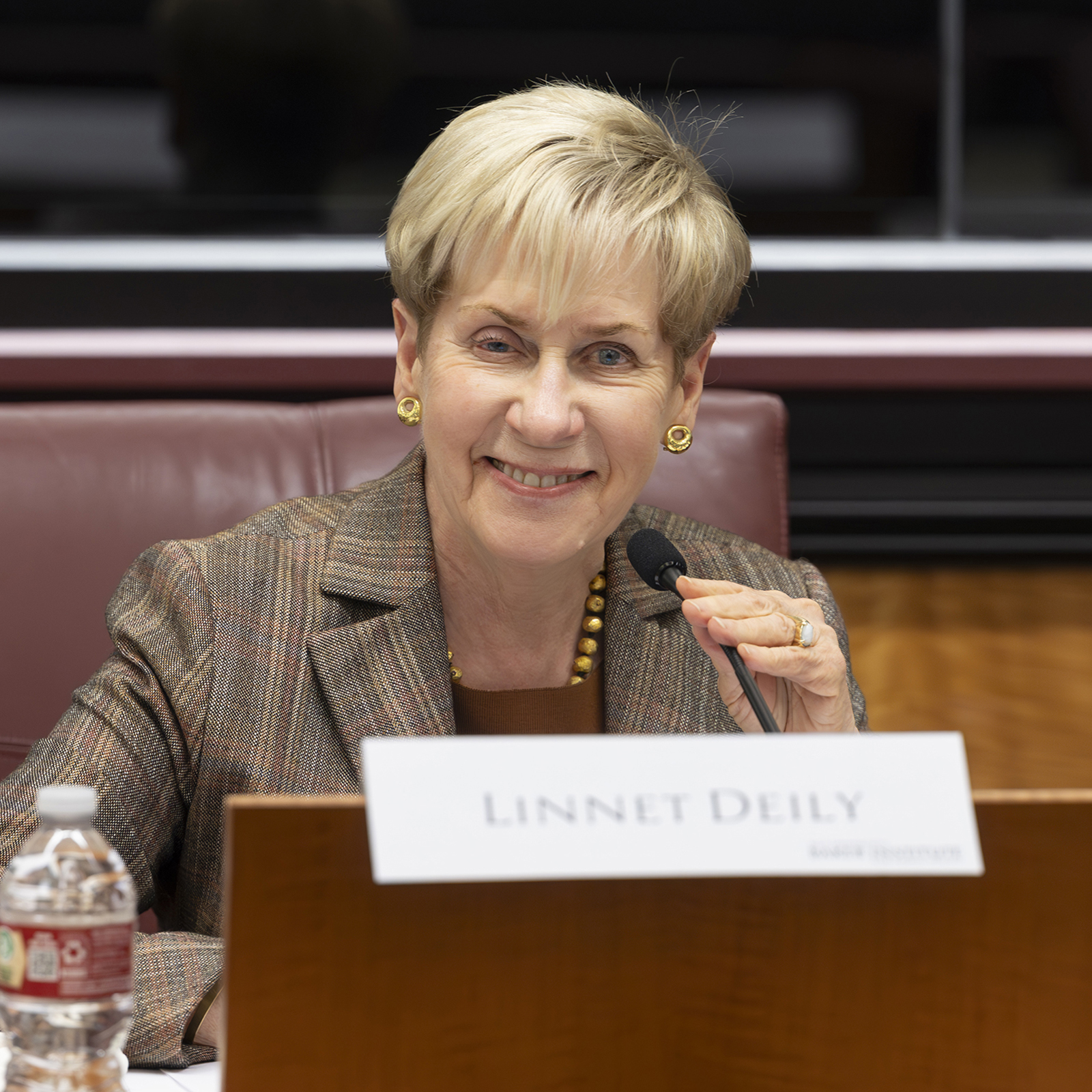 Chair Linnet Deily at a Meeting of the Board of Advisors