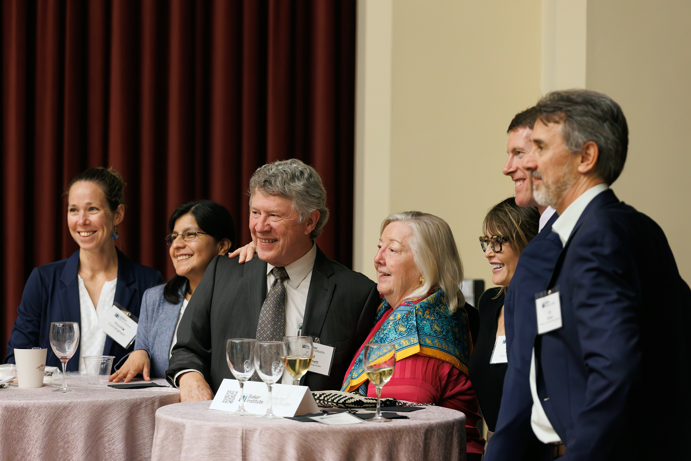 Energy experts and guests at a reception