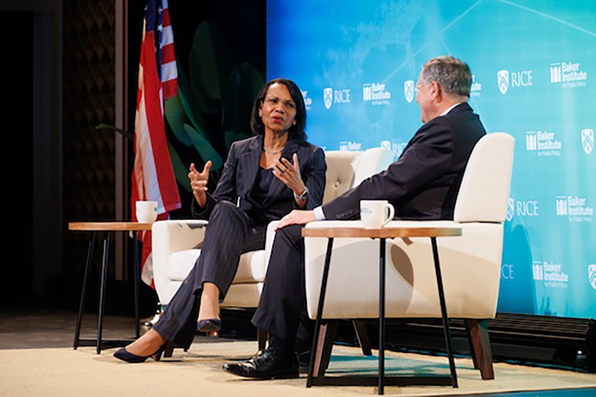 Condoleezza Rice and David Satterfield.