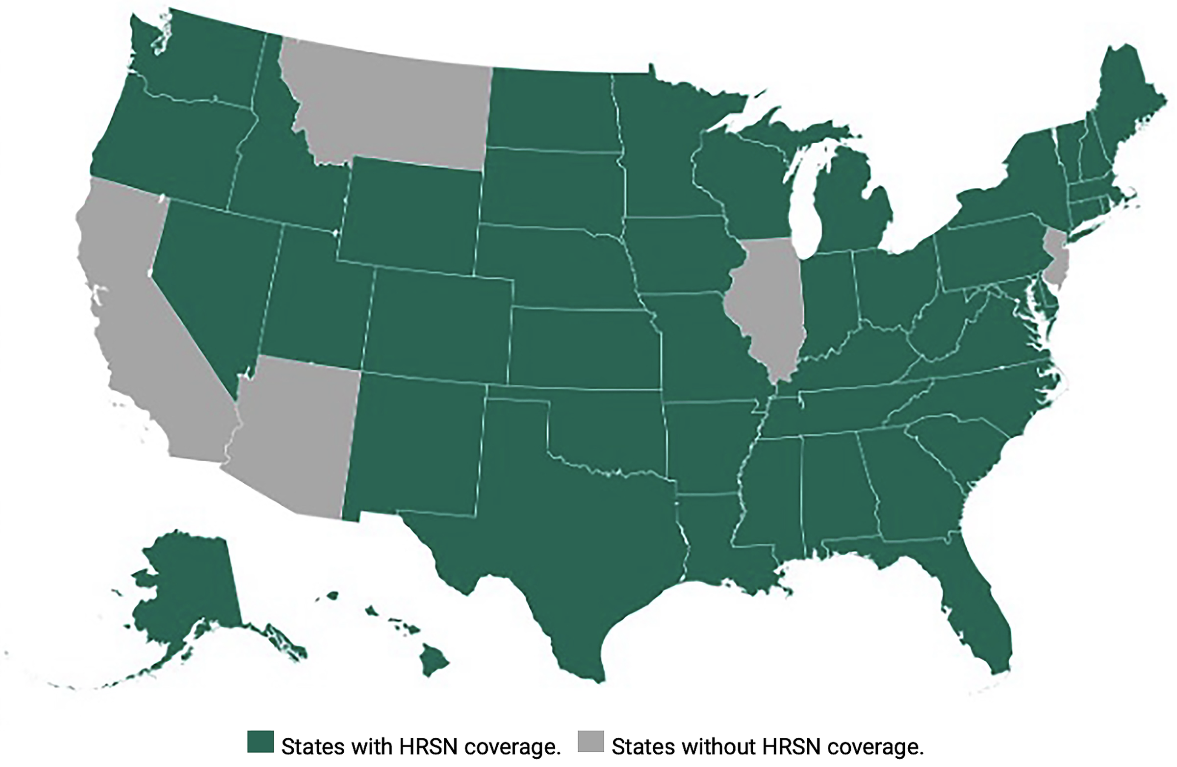 color coded map of U.S.