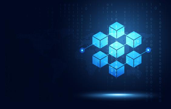 A graphic of blockchain technology.