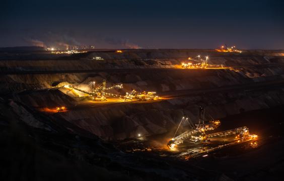 Mining at night