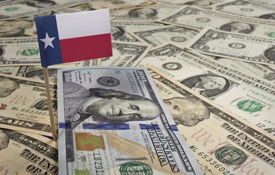 Texas flag money