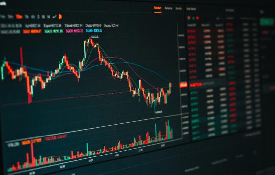 Chart showing stock market decline