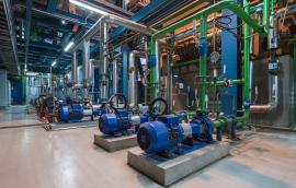 A collection of water pumps and water pipes. 