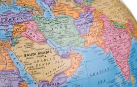 Map of Middle East.