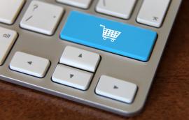 Keyboard with shopping cart key
