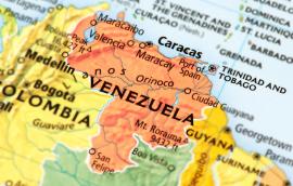 A map focused on Venezuela.