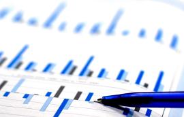Pen pointing at chart
