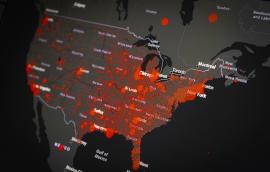 Map of COVID in the U.S.