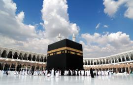 The Kaaba in Mecca, Saudi Arabia.