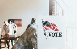 People voting election poll