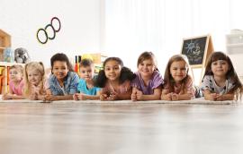 Kindergarten children in classroom