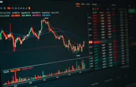 Chart showing stock market decline