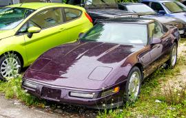 Used cars sitting in lot