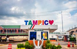 Exterior of the Navy Secretariat in Tampico, Tamaulipas