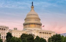 US Capitol at sunset