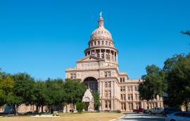 view of Texas capitol building in Austin