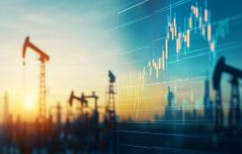 Oil rig graph concept