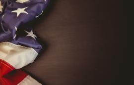  American flag on chalkboard