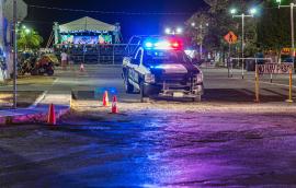 Mexican police cordon