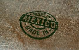 sacking with "Made in Mexico" stamp