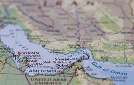 map showing Strait of Hormuz