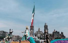 Day of the Dead Decor in Zócalo, CDMX