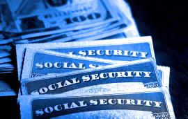 Social Security Cards with Cash Savings Retirement