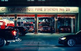 Outside view of Houston fire station no. 28
