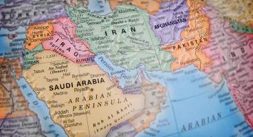 Map of the Middle East region
