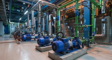A collection of water pumps and water pipes. 