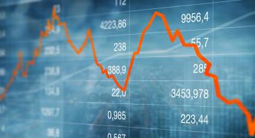 Graph with numbers related to the economy.