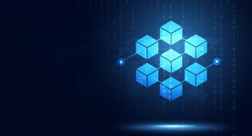 A graphic of blockchain technology.