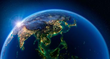 Asia at night