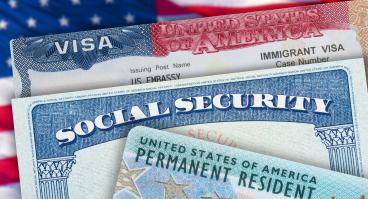 This photo shows identification documents for U.S. immigrants.