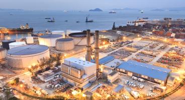 This photo shows an industrial zone in China.