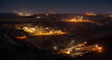 Mining at night