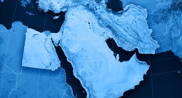 A map of the Middle East.