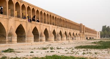 Drought in Iran marked by reduced vegetation.