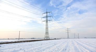 Power lines during a freeze.