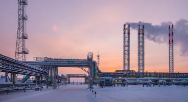 A natural gas plant in Russia.