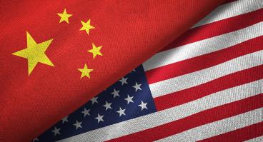 US and China Flags