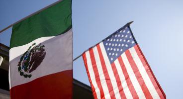 US MEXICO Flags