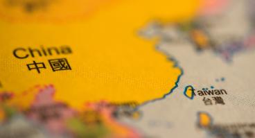 China and Taiwan map