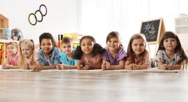 Kindergarten children in classroom